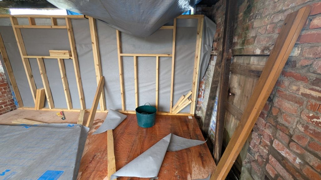 Too much water for the makeshift canopy.