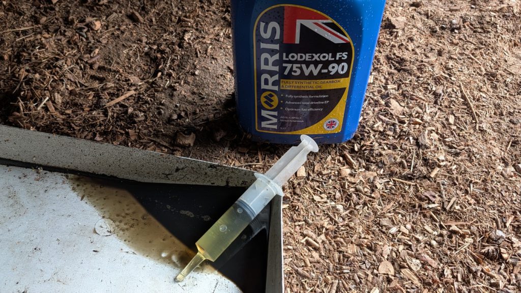 JCB 8015 track motors were over due an oil change.