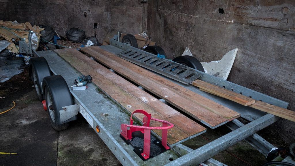 Infill boards on the trailer should make the collection of bulk bags and equipment easier.
